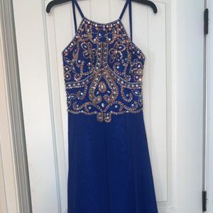 royal blue prom dress